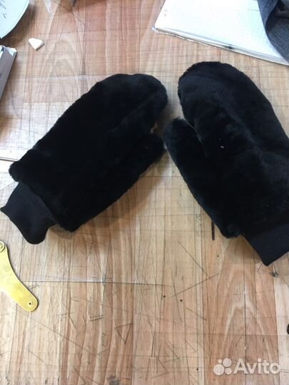 Варежки меховые мохнатые