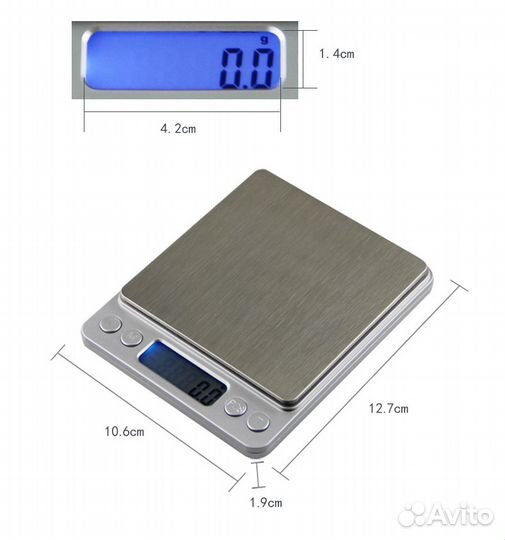 Электронные весы 500 / 0.01 г. ювелирные