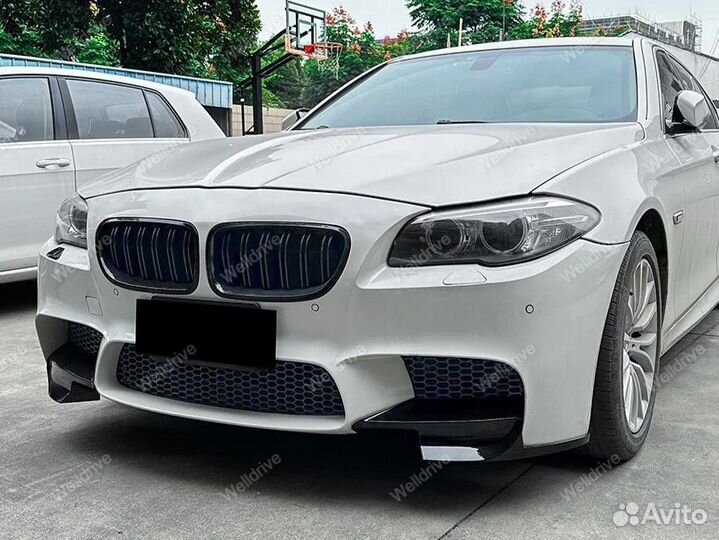 Клыки для бампера BMW 5 F10 M5 черный глянец