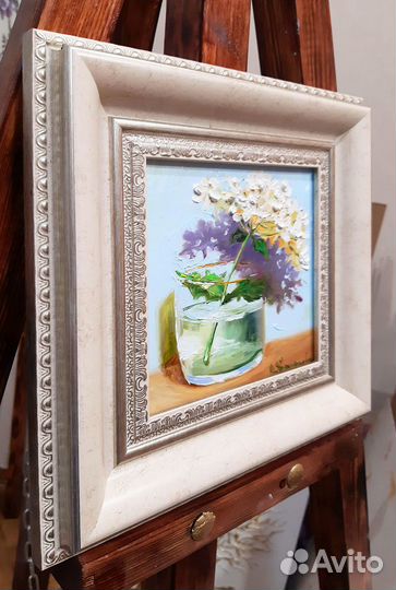 Цветок в бокале Картина в раме