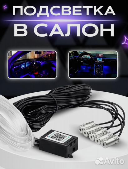 Подсветка салона автомобиля лента LED