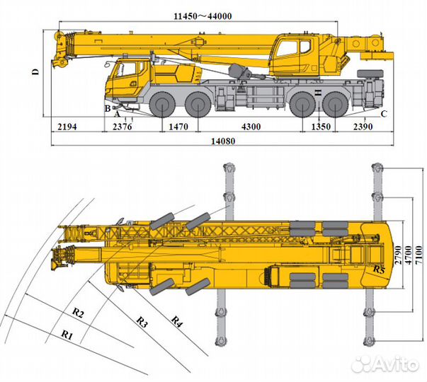 Автокран 55 - 100 тонн аренда Мариуполь и область