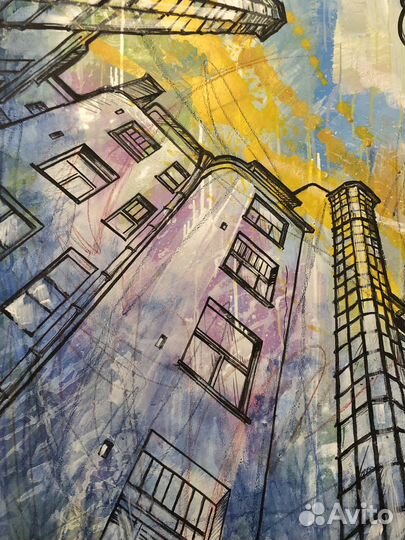 Интерьерна картина 100х110 «двор Петербурга»