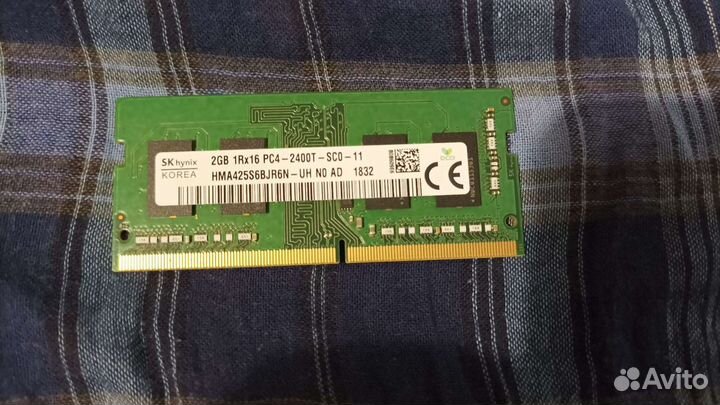Оперативная память для ноутбука 2гб DDR4