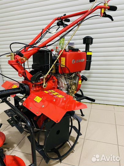 Дизельный мотоблок 9лс+косилка+грунтозацепы