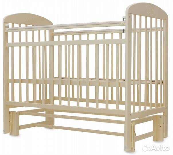 Детская кроватка с продольным маятником