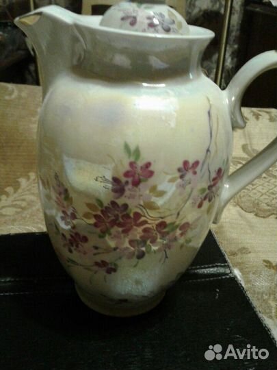 Кофейник Сирень Дулево ссср,перламутр