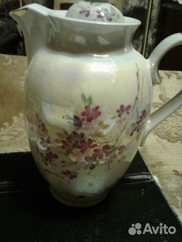 Кофейник Сирень Дулево ссср,перламутр