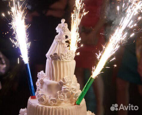 Свечи фонтаны для торта