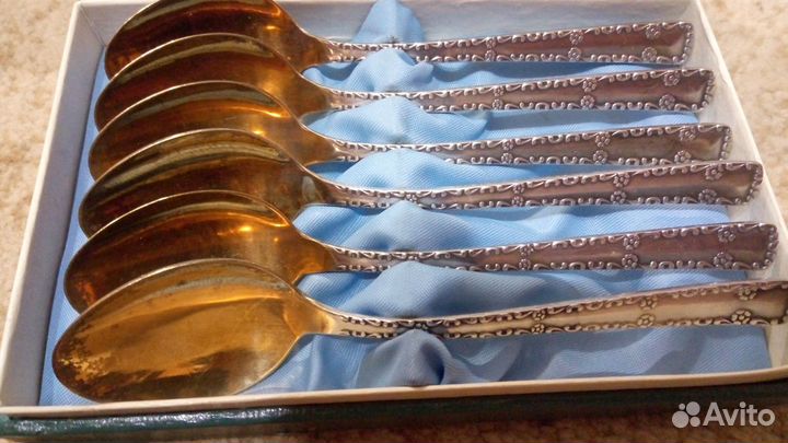 Подарочный набор ложек мельхиор СССР