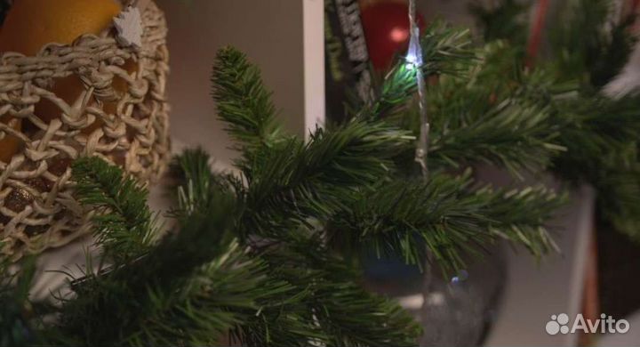 Гирлянда и ель искусственная из пвх, 180