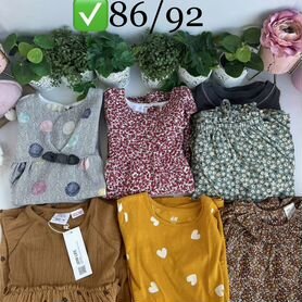 Zara/H&M 86/92 платья пакетом 6 шт фирменные hm