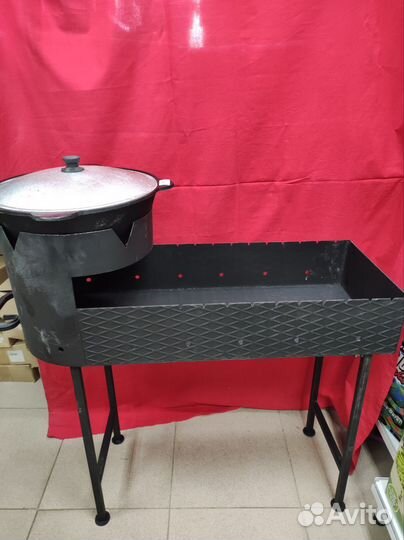 Казан + печь с трубой + шумовка