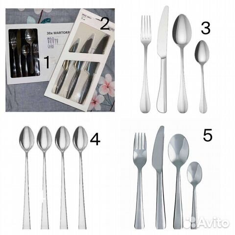 Набор столовых приборов IKEA и набор ножей 365