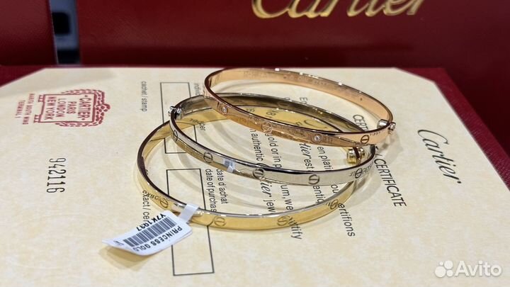 Браслет cartier love розовое золото 585 пробы