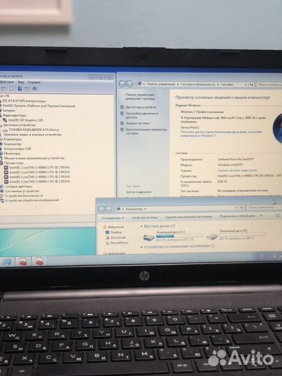 Ноутбук HP core i3