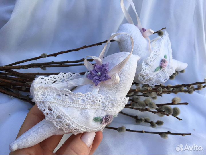 Птичка из ткани