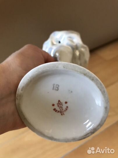 Фарфоровая статуэтка «Балерина с цветком» дфз Верб