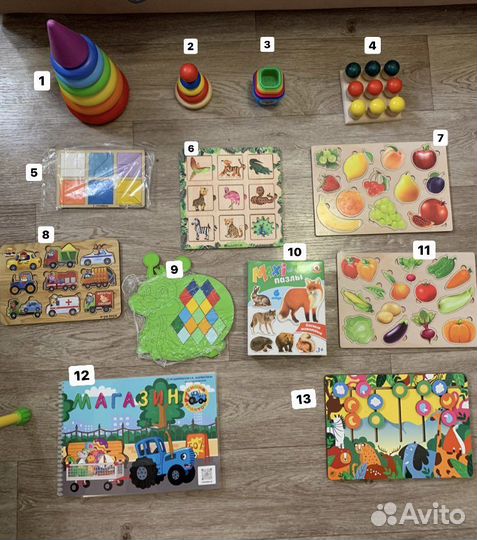 Развивающие игрушки деревянные