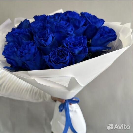 Синии розы премиум Эквадор доставка Сочи Адлер