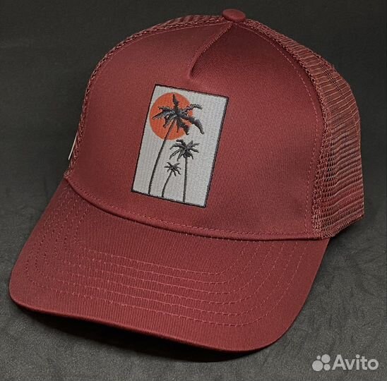 Бейсболка бордовый