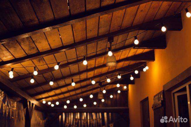 Ретро герлянда уличная с лампами аренда продажа