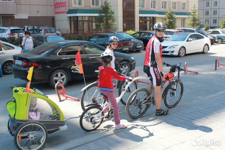 Детский велоприцеп