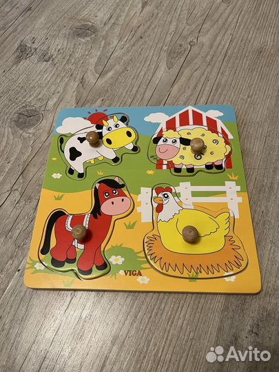 Рамка-вкладыш развивающая игра viga