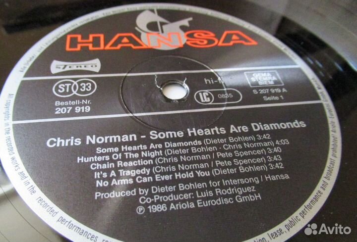 Chris Norman - Hits From The Heart LP(Germany)