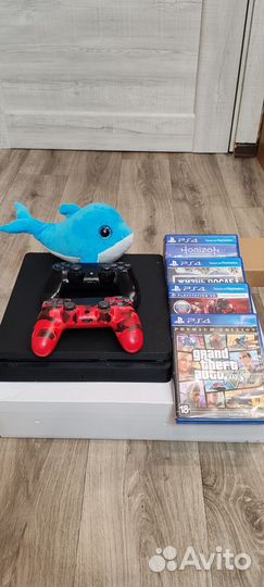 Sony playstation 4 slim 1tb с играми