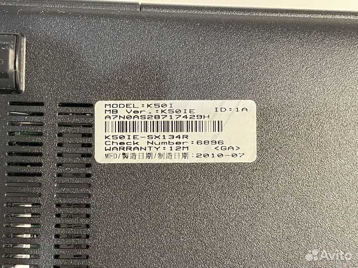 Ноутбук Asus K50I
