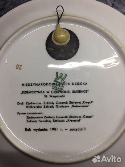 Тарелка декоративная настенная