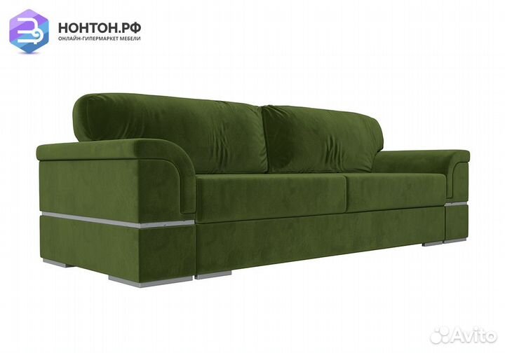 Диван еврокнижка Порту микровельвет зелёный