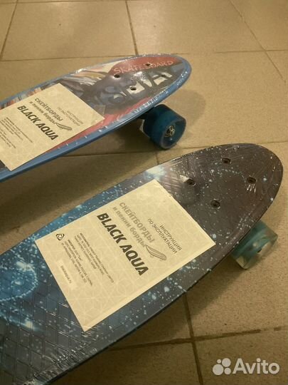 Пенниборд black aqua новые