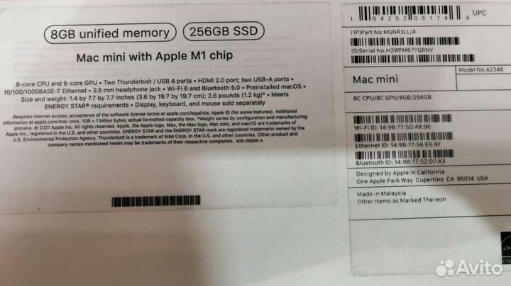 Apple Mac mini 2020 M1 8gb/256gb