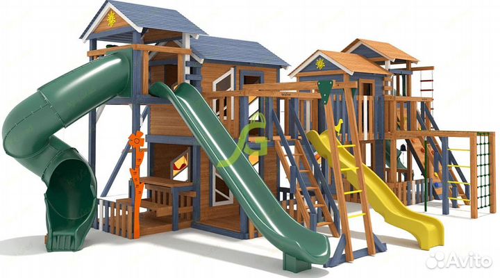 Детская деревянная площадка 