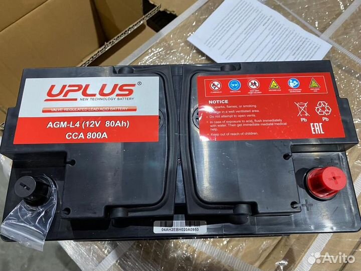 Аккумулятор AGM 80а/ч start-stop