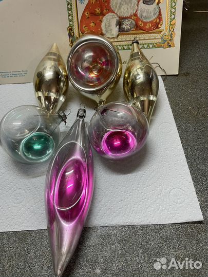 Елочные игрушки СССР глинка 2 лота