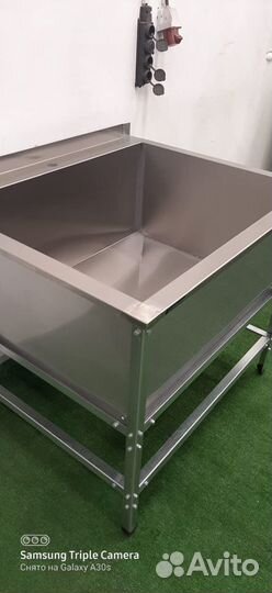 Большая котломоечная ванна из нержавейки