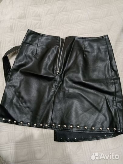 Юбка кожаная