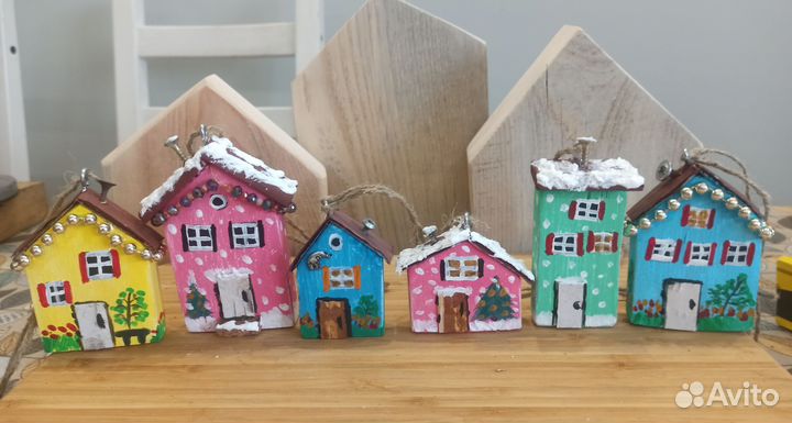 Домик игрушка подвеска на ёлку