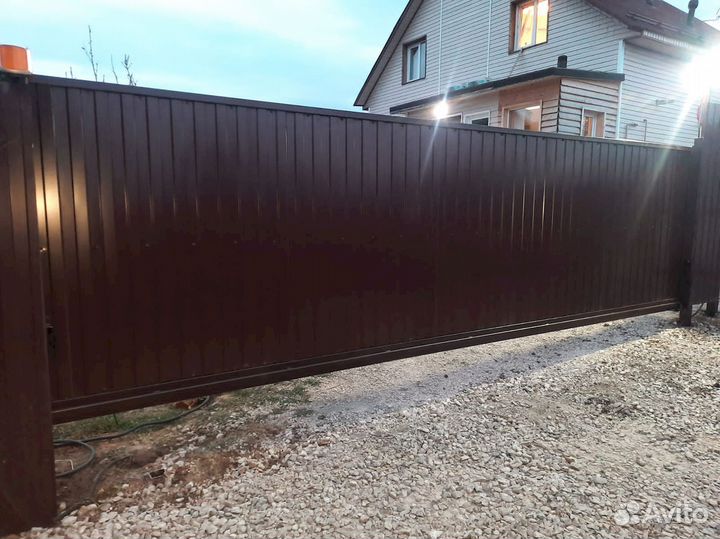 Ворота откатные, ворота распашные под ключ