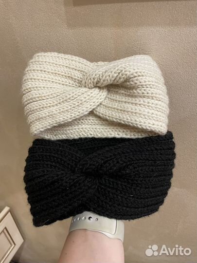 Повязка на голову вязаная