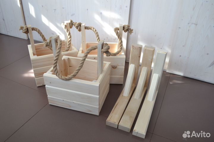 Кашпо для цветов деревянное