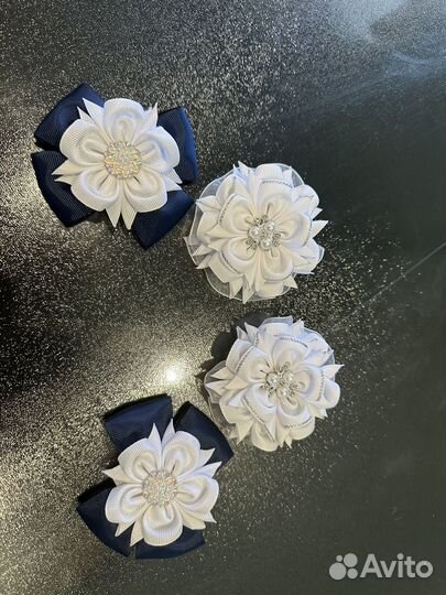 Резинка доя волос, банты ручной работы