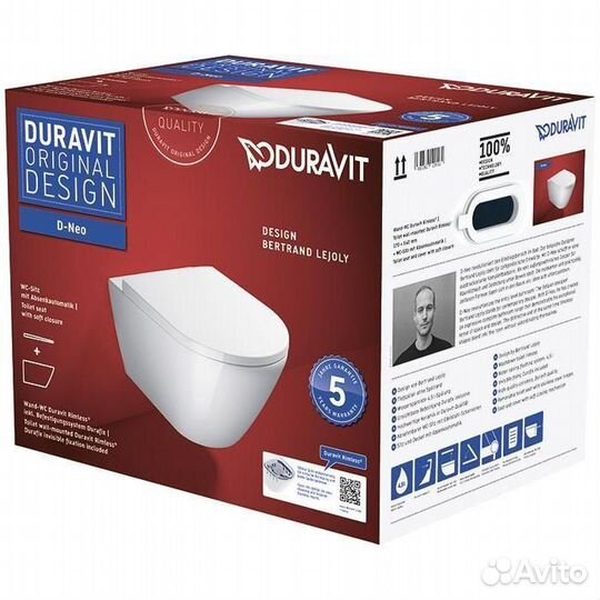 Duravit D-Neo Унитаз подвесной 370 x 540 мм