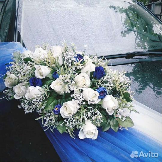 Свадебные украшения на машину прокат