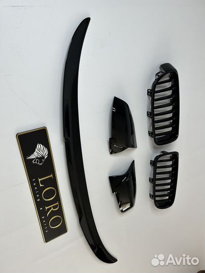 Ноздри зеркала спойлер BMW F30 М черные