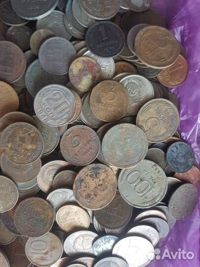 Монеты СССР и РФ (примерно 340 шт) года 1924-1993