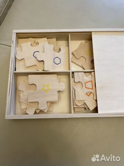 Деревянные пазлы Fisher Price в коробке 3+